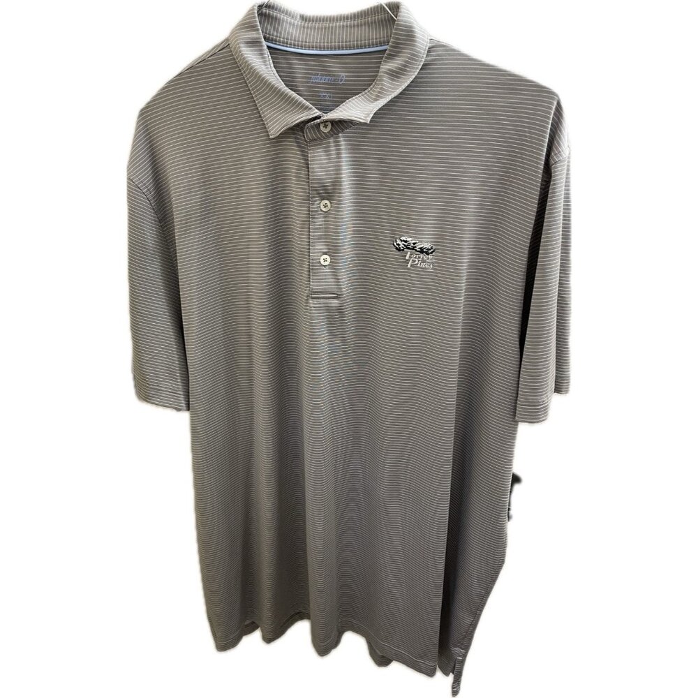 johnnie-O Torrey Pines Polo Shirt Men Xxl Meteor Gray Stripe Golf
